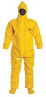 6EPA5 Hooded Tychem(R) BR, Yellow, Socks, XL, PK 2
