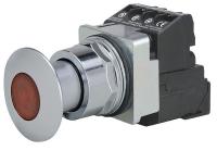 6EWU5 Pushbutton, LED, 120VAC, Mushroom, 30mm, GR