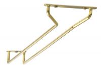 6EZR5 Glass Hanger, Brass Plated, 10 In