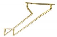 6EZR6 Glass Hanger, Brass Plated, 16 In