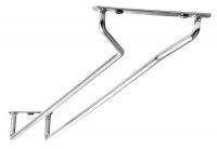 6EZR8 Glass Hanger, Chrome Plated, 10 In