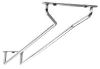 6EZR9 Glass Hanger, Chrome Plated, 16 In