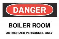 6F625 Danger Sign, 10 x 14In, R and BK/WHT, ENG