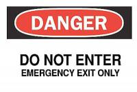 6F631 Danger Sign, 10 x 14In, R and BK/WHT, ENG