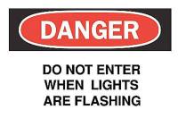 6F632 Danger Sign, 7 x 10In, R and BK/WHT, ENG