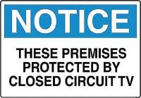 6F714 Notice Security Sign, 7 x 10In, ENG, Text