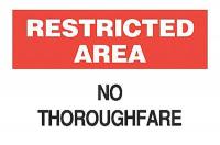6F724 Admittance Sign, 7 x 10In, BK and R/WHT