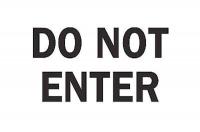 6F756 Do Not Enter Sign, 7 x 10In, BK/WHT, ENG