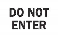 6F757 Do Not Enter Sign, 10 x 14In, BK/WHT, ENG