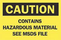 6F814 Caution Sign, 7 x 10In, BK/YEL, ENG, Text