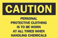 6F825 Caution Sign, 10 x 14In, BK/YEL, ENG, Text