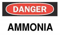 6F841 Danger Sign, 10 x 14In, R and BK/WHT, AMNA