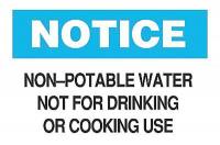 6F932 Notice Sign, 10 x 14In, BL and BK/WHT, ENG