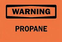 6F941 Warning Sign, 7 x 10In, BK/ORN, PRPN, ENG