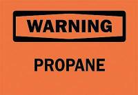 6F942 Warning Sign, 10 x 14In, BK/ORN, PRPN, ENG