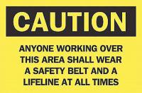 6F961 Caution Sign, 10 x 14In, BK/YEL, ENG, Text