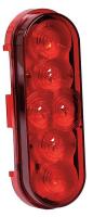 6FDV8 Stop/Tail/Turn Light, 6LED, 6x3In, Oval, Red