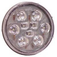 6FDV9 Back Up Light, 9 LED, 4 In, Round, White