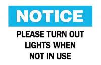 6FF11 Notice Sign, 7 x 10In, BL and BK/WHT, ENG