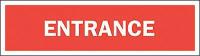 6FF63 Entrance Sign, 7 x 10In, R/WHT, ENTR, ENG
