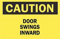 6FF87 Caution Sign, 7 x 10In, BK/YEL, ENG, Text