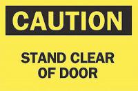 6FG01 Caution Sign, 7 x 10In, BK/YEL, ENG, Text