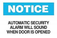 6FG09 Notice Security Sign, 7 x 10In, ENG, Text