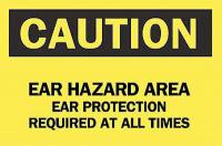 6FG51 Caution Sign, 10 x 14In, BK/YEL, ENG, Text