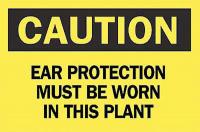 6FG54 Caution Sign, 7 x 10In, BK/YEL, ENG, Text