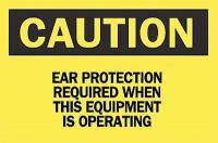 6FG58 Caution Sign, 7 x 10In, BK/YEL, ENG, Text