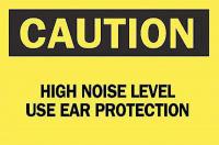 6FG69 Caution Sign, 7 x 10In, BK/YEL, ENG, Text
