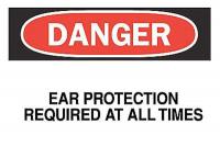 6FG76 Danger Sign, 10 x 14In, R and BK/WHT, ENG