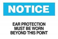 6FG81 Notice Sign, 7 x 10In, BL and BK/WHT, ENG