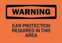 6FG91 Warning Sign, 7 x 10In, BK/ORN, ENG, Text