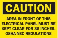 6FG96 Caution Sign, 7 x 10In, BK/YEL, ENG, Text