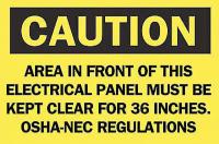 30D020 ELECTRICAL HAZARD SIGN