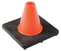 6FGY9 Traffic Cone, 6 In.Fluorescent Red/Orange