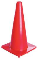 6FGZ1 Traffic Cone, 18In, Fluorescent Red/Orange