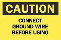 6FH05 Caution Sign, 7 x 10In, BK/YEL, ENG, Text