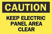 6FH11 Caution Sign, 7 x 10In, BK/YEL, ENG, Text