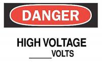 6FH51 Danger Sign, 10 x 14In, R and BK/WHT, ENG
