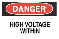 6FH52 Danger Sign, 7 x 10In, R and BK/WHT, ENG, HV