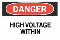 6FH53 Danger Sign, 10 x 14In, R and BK/WHT, ENG