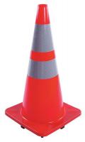 6FHA1 Traffic Cone, 28In, Fluorescent Red/Orange