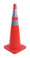 6FHA2 Traffic Cone, 36In, Fluorescent Red/Orange