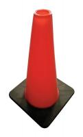 6FHA9 Traffic Cone, 18In, Fluorescent Red/Orange