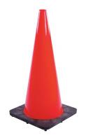 6FHC0 Traffic Cone, 28In, Fluorescent Red/Orange