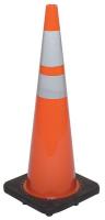 6FHC4 Traffic Cone, 36In, Fluorescent Red/Orange