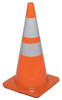 6FHC6 Traffic Cone, 28In, Fluorescent Red/Orange