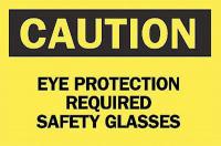 6FJ06 Caution Sign, 7 x 10In, BK/YEL, ENG, Text